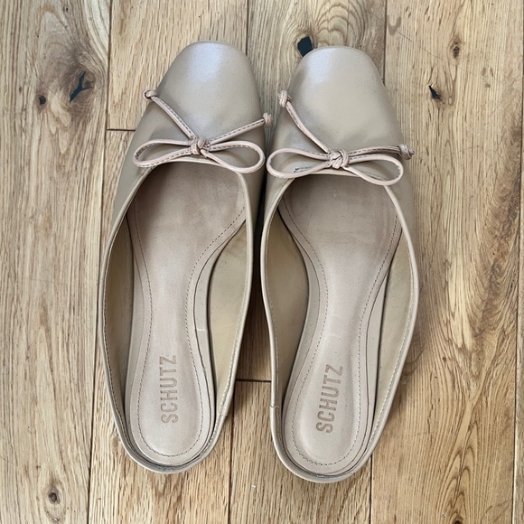 SCHUTZ Women's Beige Bow Flats - Picture 4 of 5